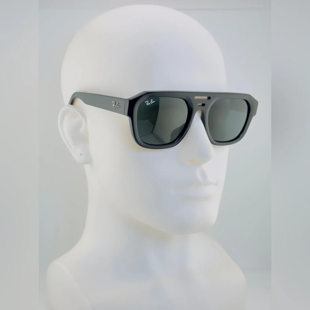 Ray-Ban Sunglasses RB4397 Corrigan Bio-based Polished Black Frame Grey Lenses